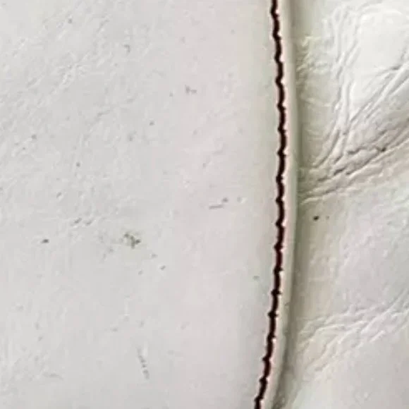 FRANCO SARTO Genuine Textured Leather Off White Satchel Handbag - Picture 15 of 16